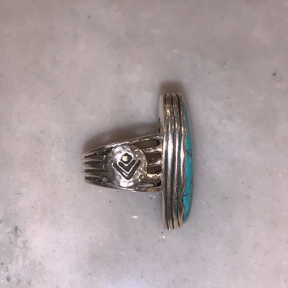 Silpada tumbled turquoise natural ring. - Picture 3 of 8